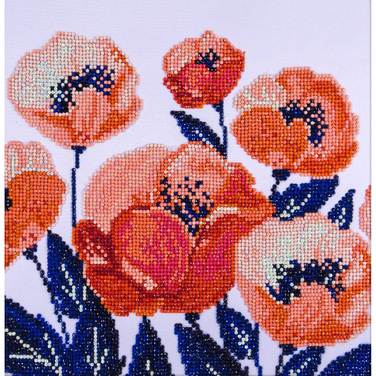 Diamond Art Intermediate Poppies Paint By Number Kit Michaels diamond-art-intermediate-poppies-paint-by-number-kit-michaels